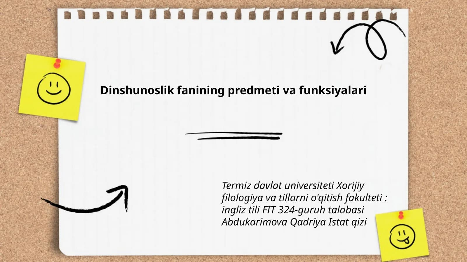 Dinshunoslik fanining predmeti va funksiyalari