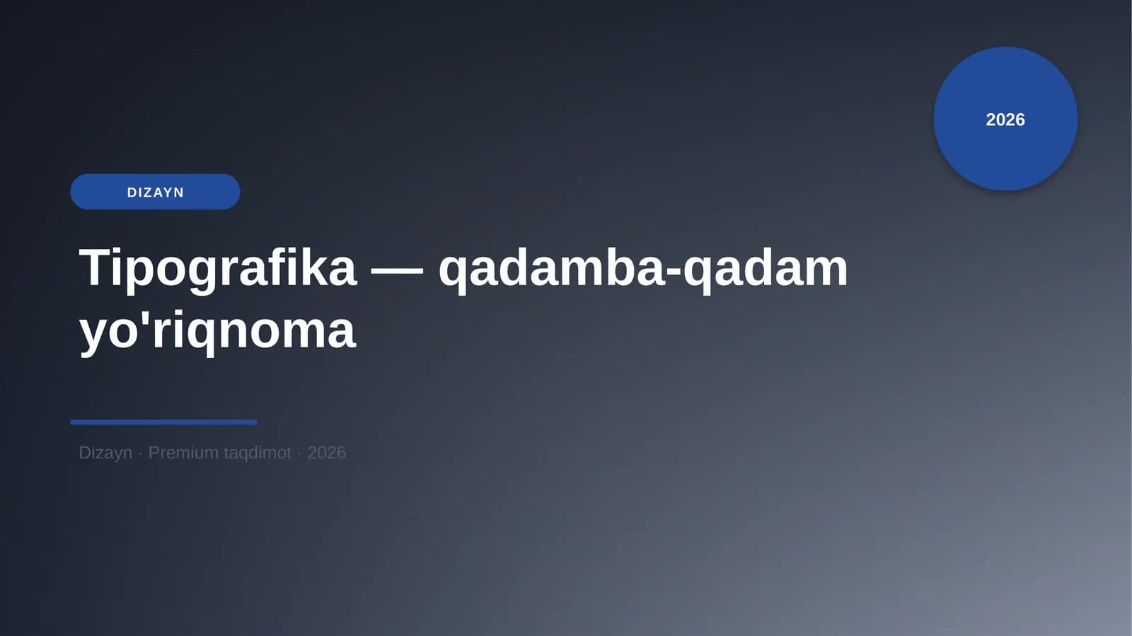 Tipografika — qadamba-qadam yo'riqnoma