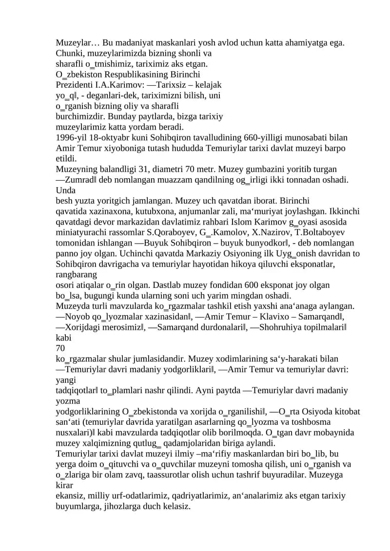 Temuriylar tarixi davlat muzeyi