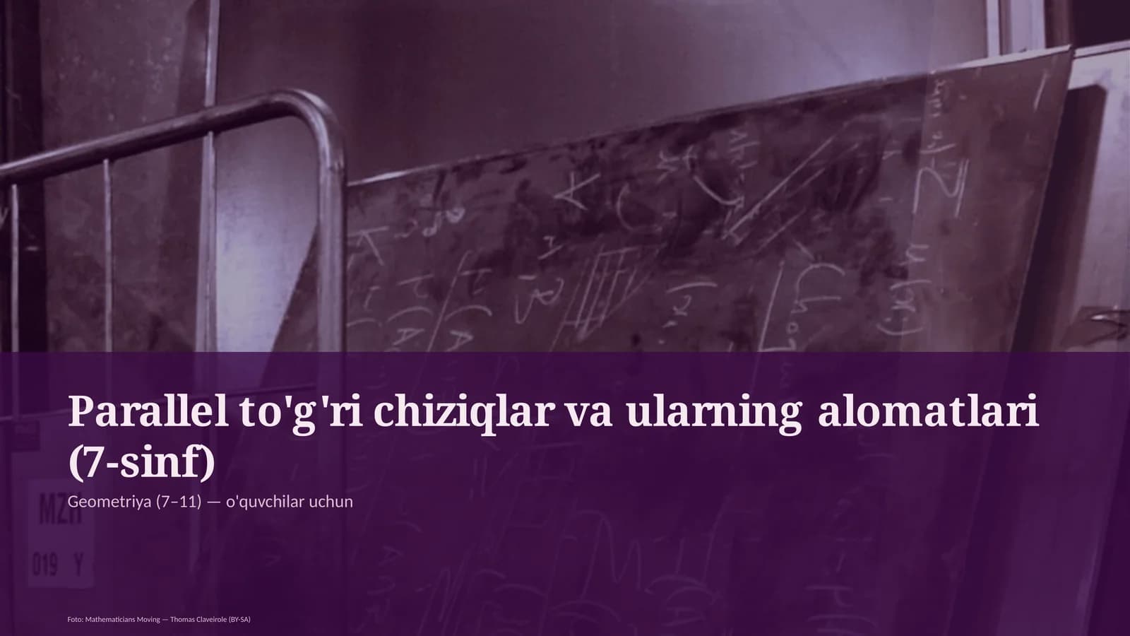 Parallel to'g'ri chiziqlar va ularning alomatlari (7-sinf)