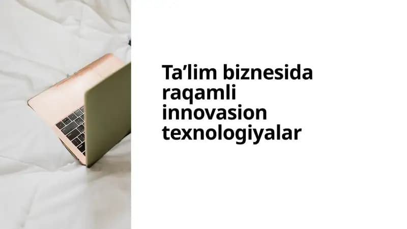 raqamli innovatsion texnologiyalar