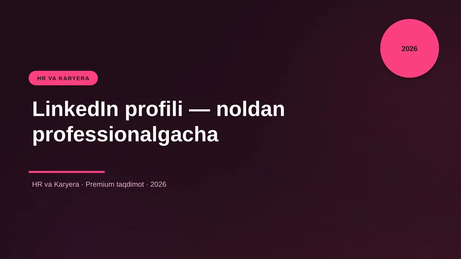 LinkedIn profili — noldan professionalgacha