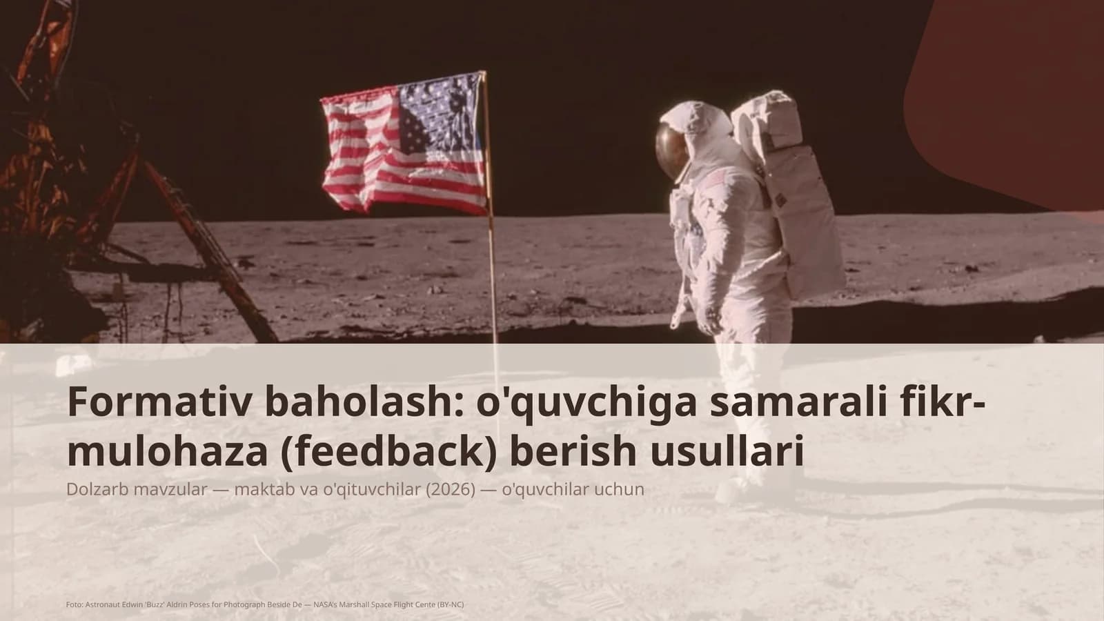 Formativ baholash: o'quvchiga samarali fikr-mulohaza (feedback) berish usullari