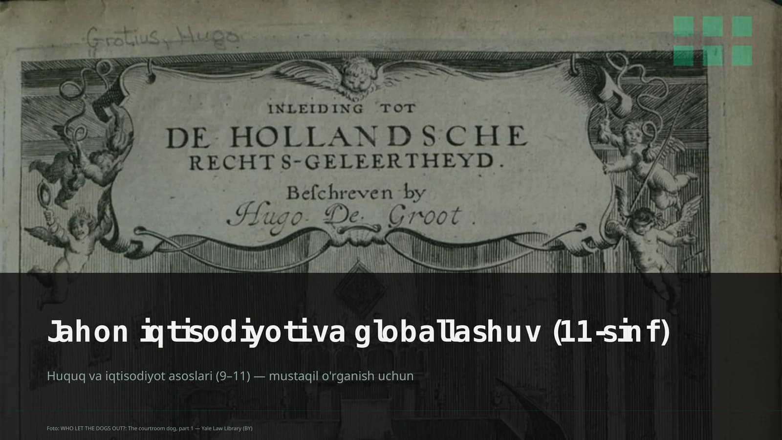 Jahon iqtisodiyoti va globallashuv (11-sinf)