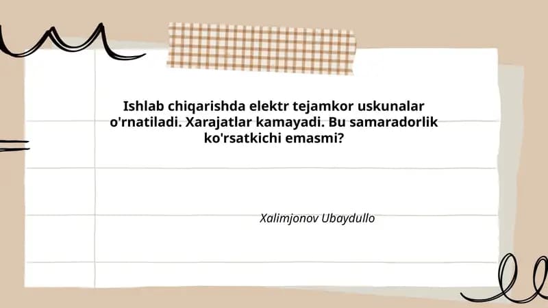 Elektr tejamkor uskunalar va samaradorlik ko'rsatkichlari: taʼrif va farqlar
