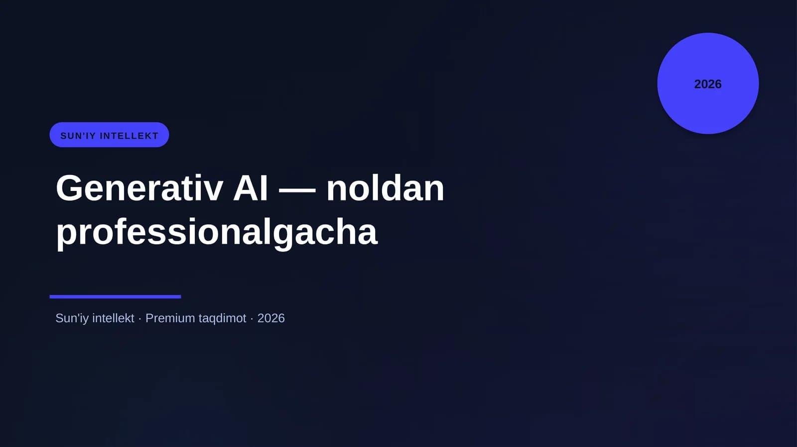 Generativ AI — noldan professionalgacha