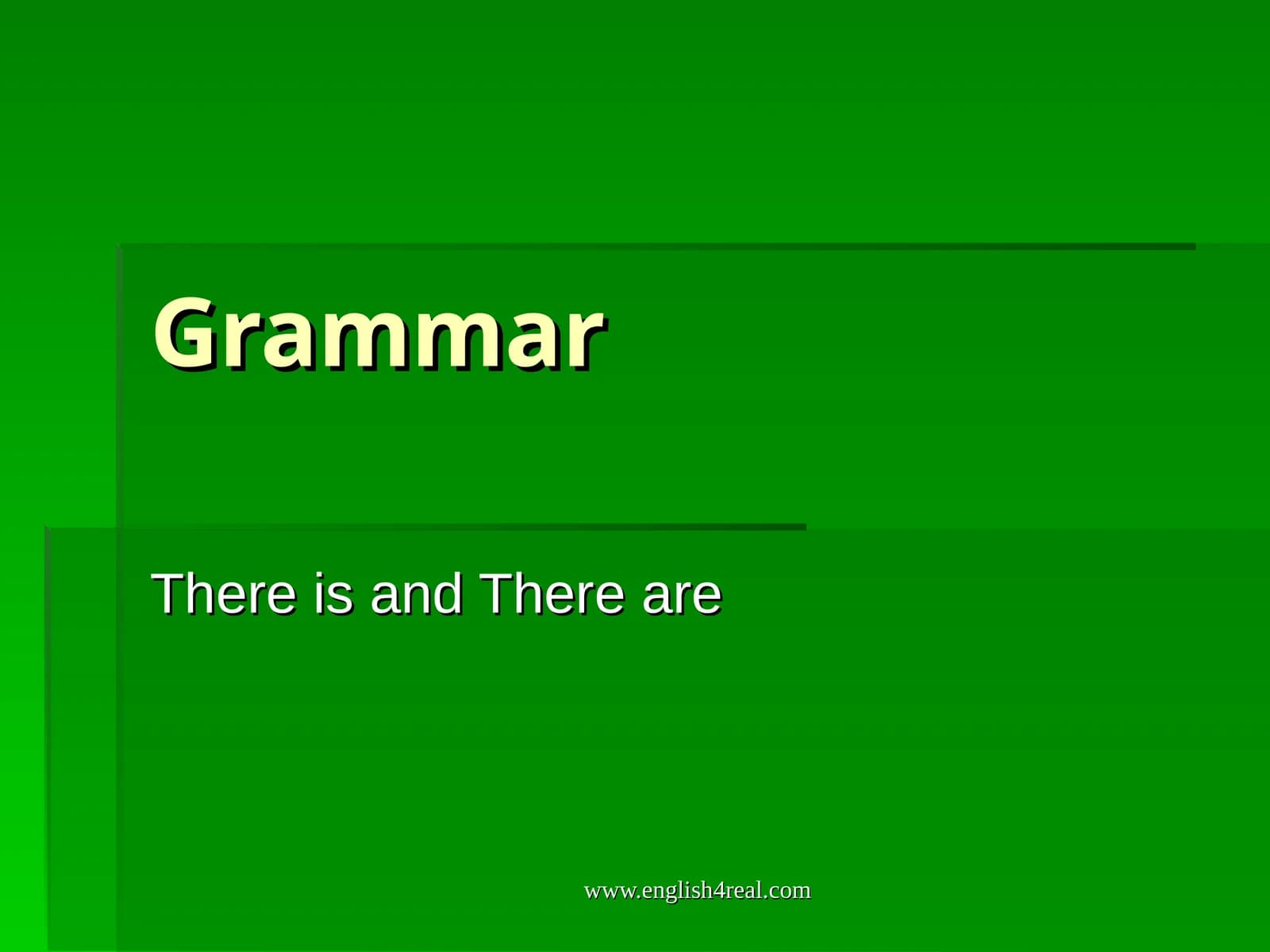 There is and There are