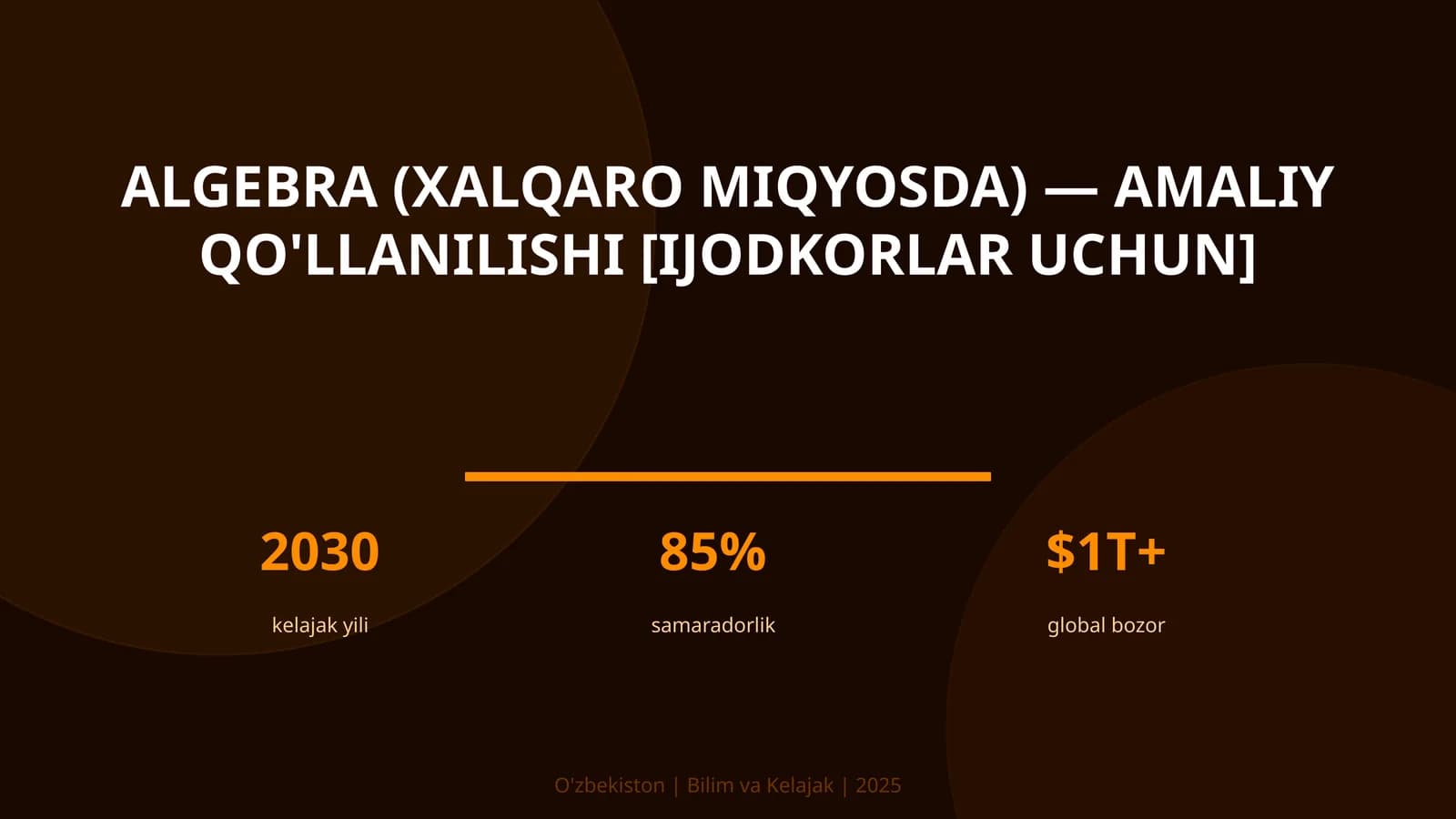 Algebra (xalqaro miqyosda) — amaliy qo'llanilishi [ijodkorlar uchun]