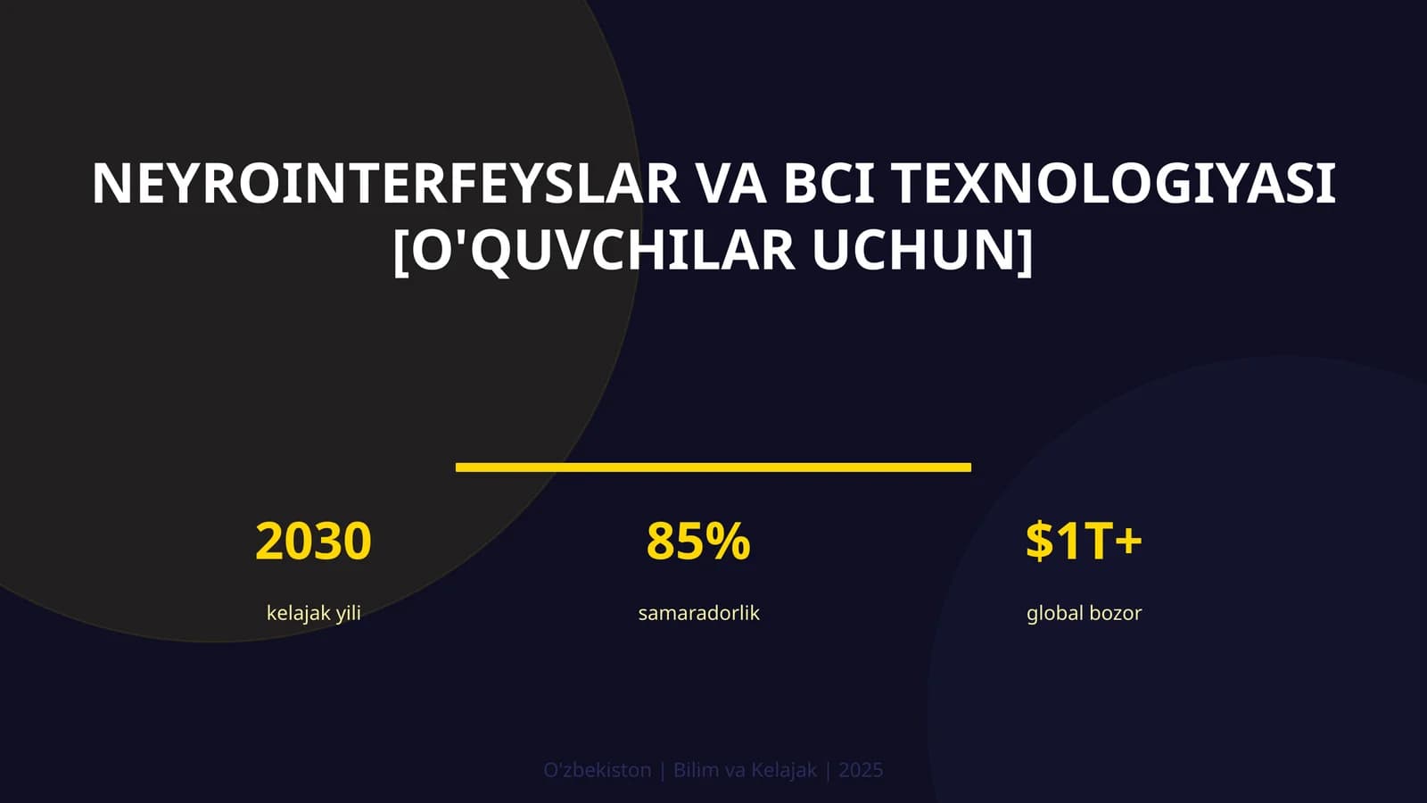 Neyrointerfeyslar va BCI texnologiyasi [o'quvchilar uchun]