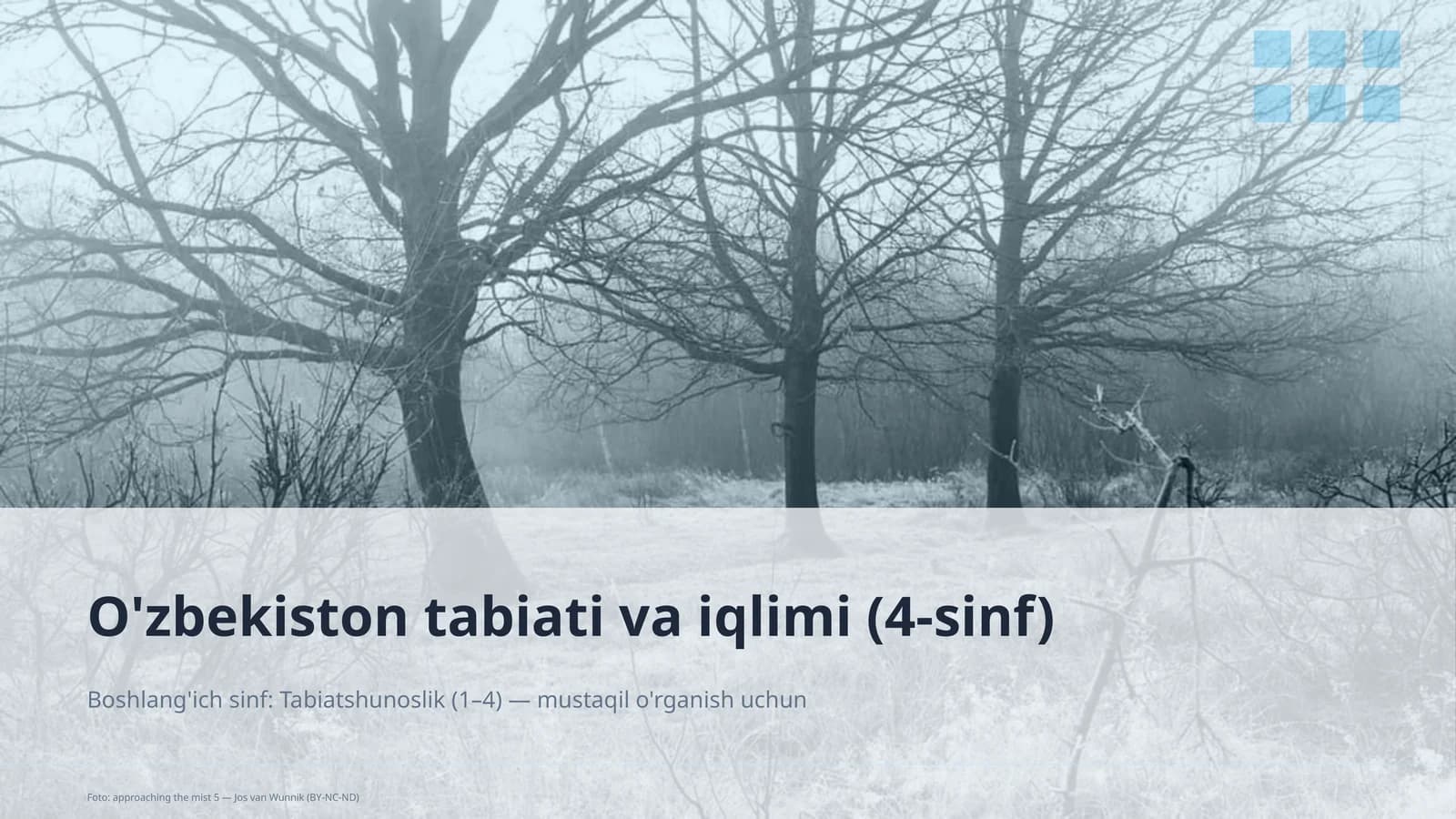 O'zbekiston tabiati va iqlimi (4-sinf)