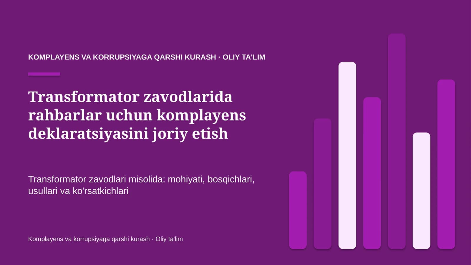 transformator zavodlarida rahbarlar uchun komplayens deklaratsiyasini joriy etish 9092