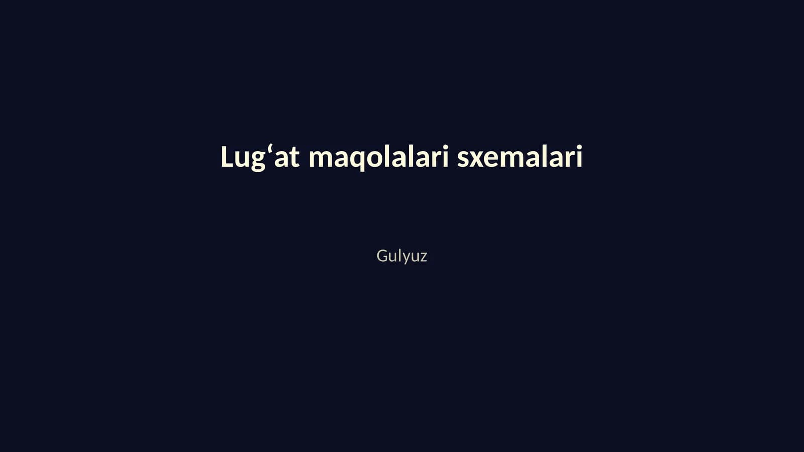 Lug'at maqolalari sxemalari