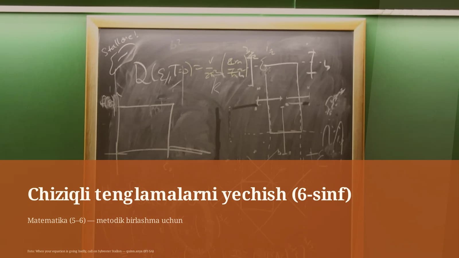 Chiziqli tenglamalarni yechish (6-sinf)