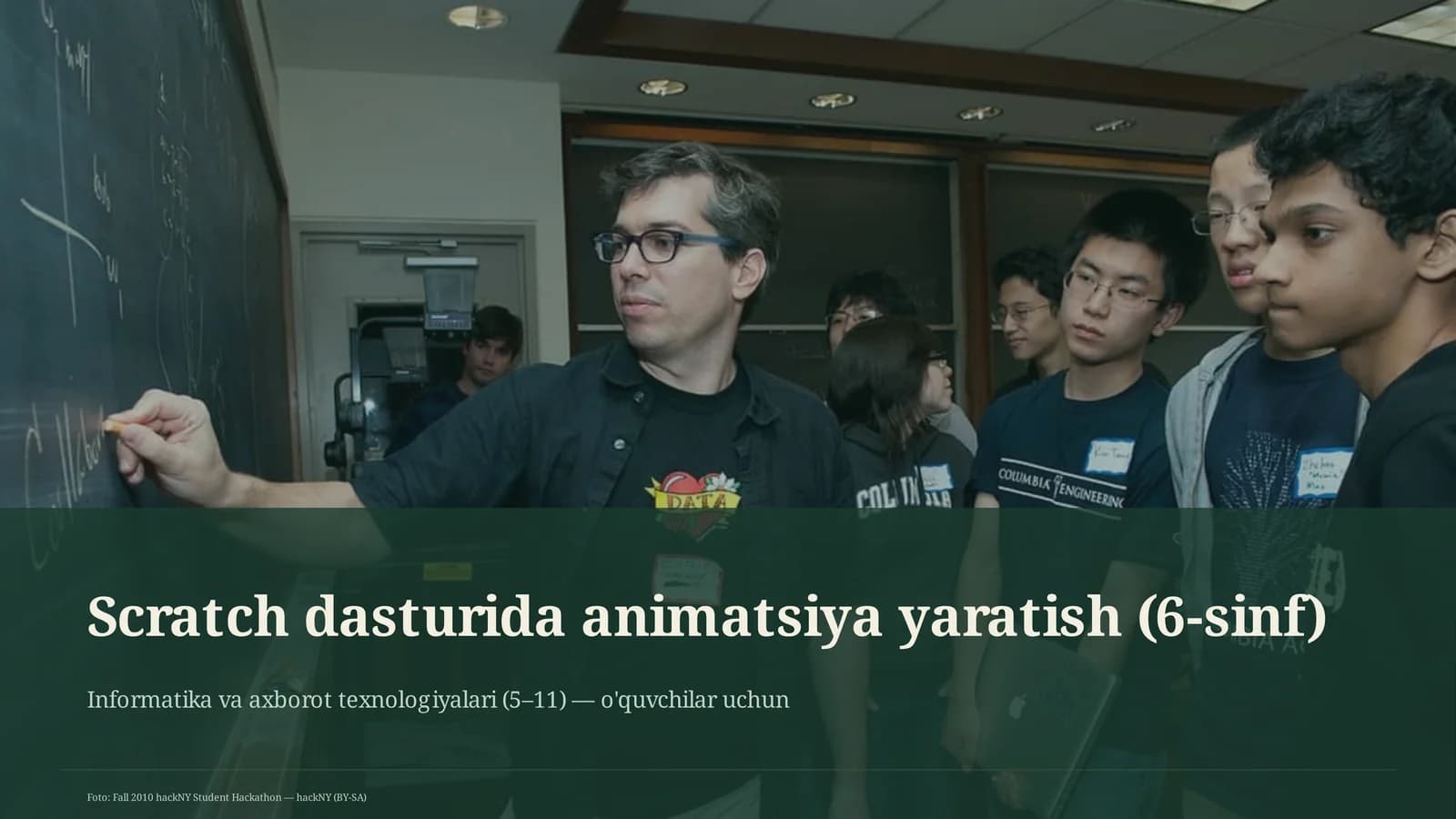 Scratch dasturida animatsiya yaratish (6-sinf)