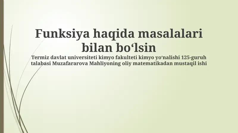Funksiyalar