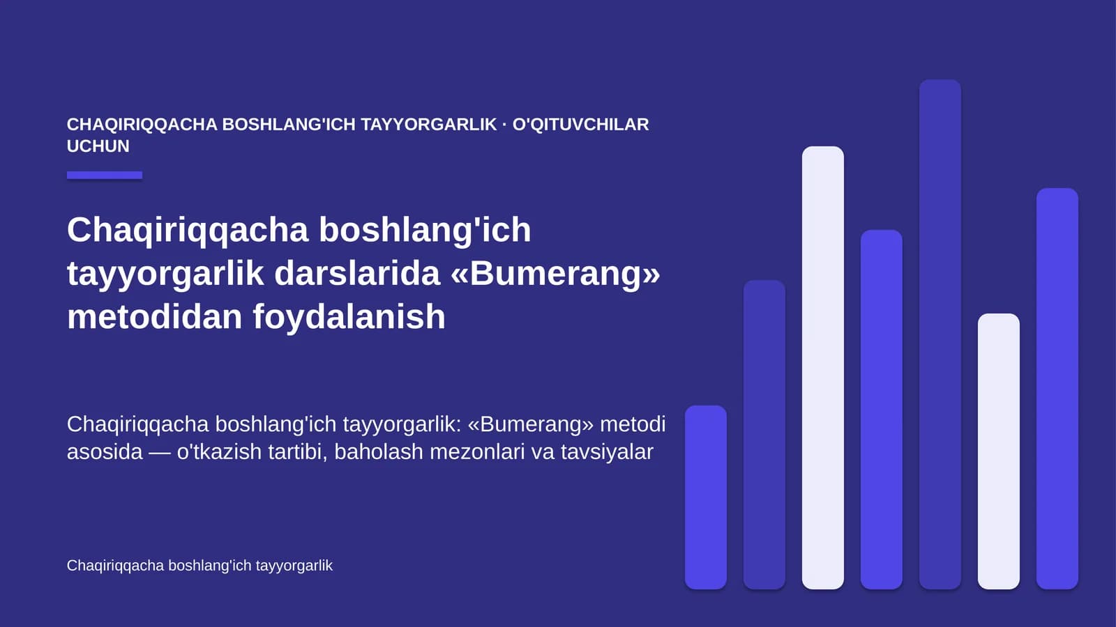 chaqiriqqacha boshlang'ich tayyorgarlik darslarida bumerang metodidan foydalanish 4063
