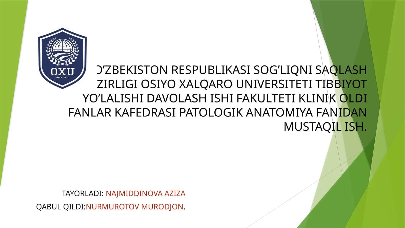 O’ta xavfli infeksiyalar