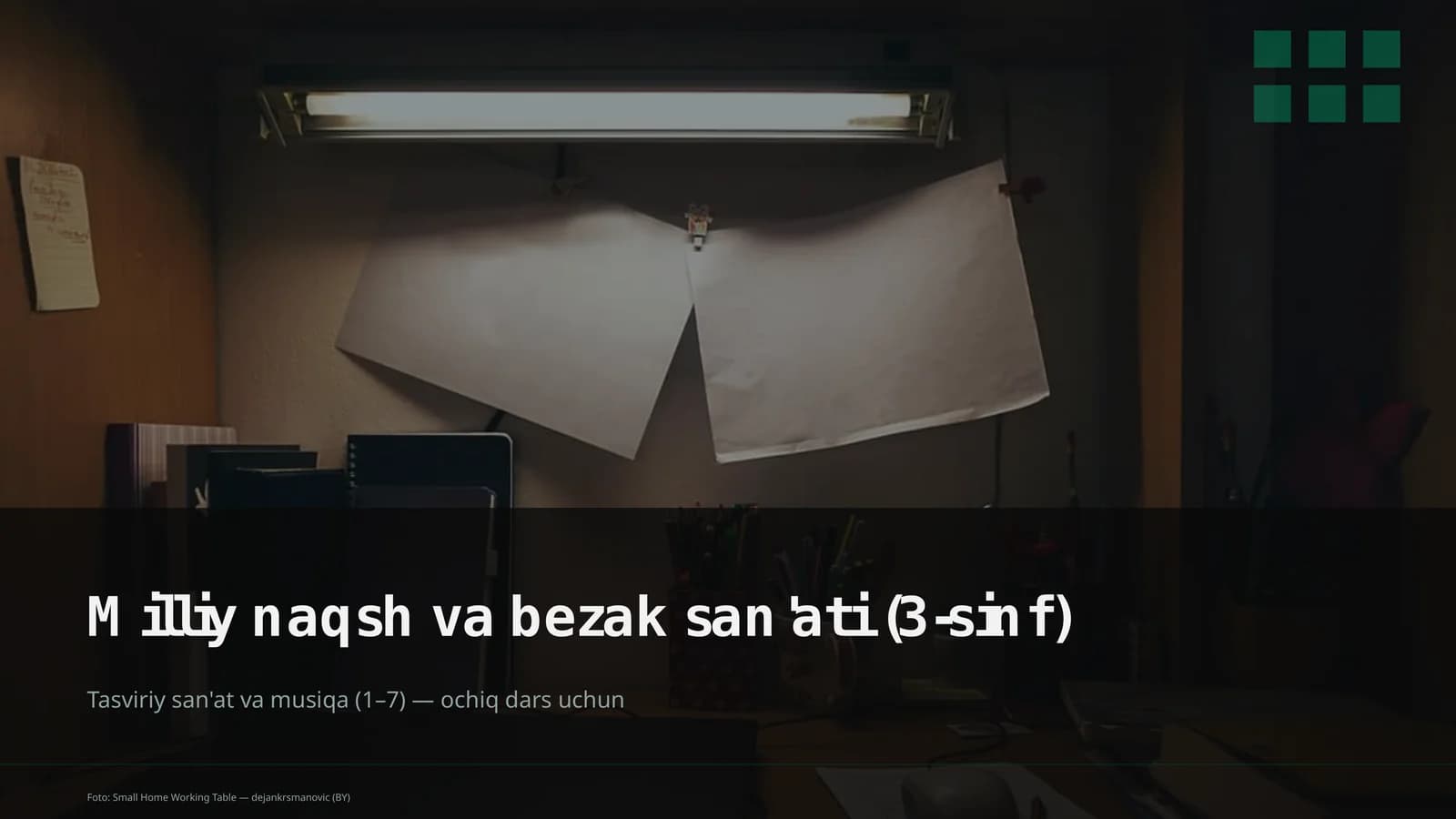Milliy naqsh va bezak san'ati (3-sinf)