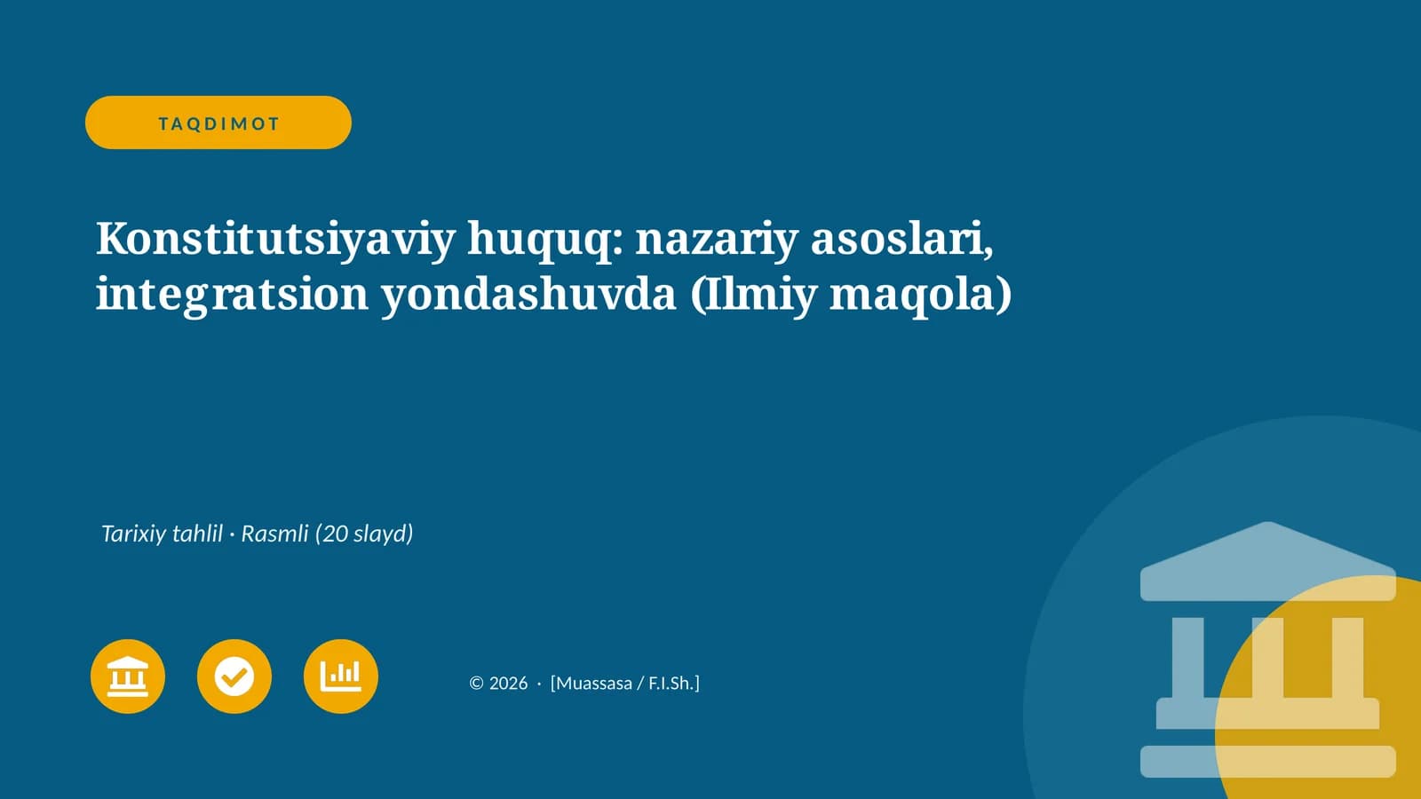Konstitutsiyaviy huquq: nazariy asoslari, integratsion yondashuvda