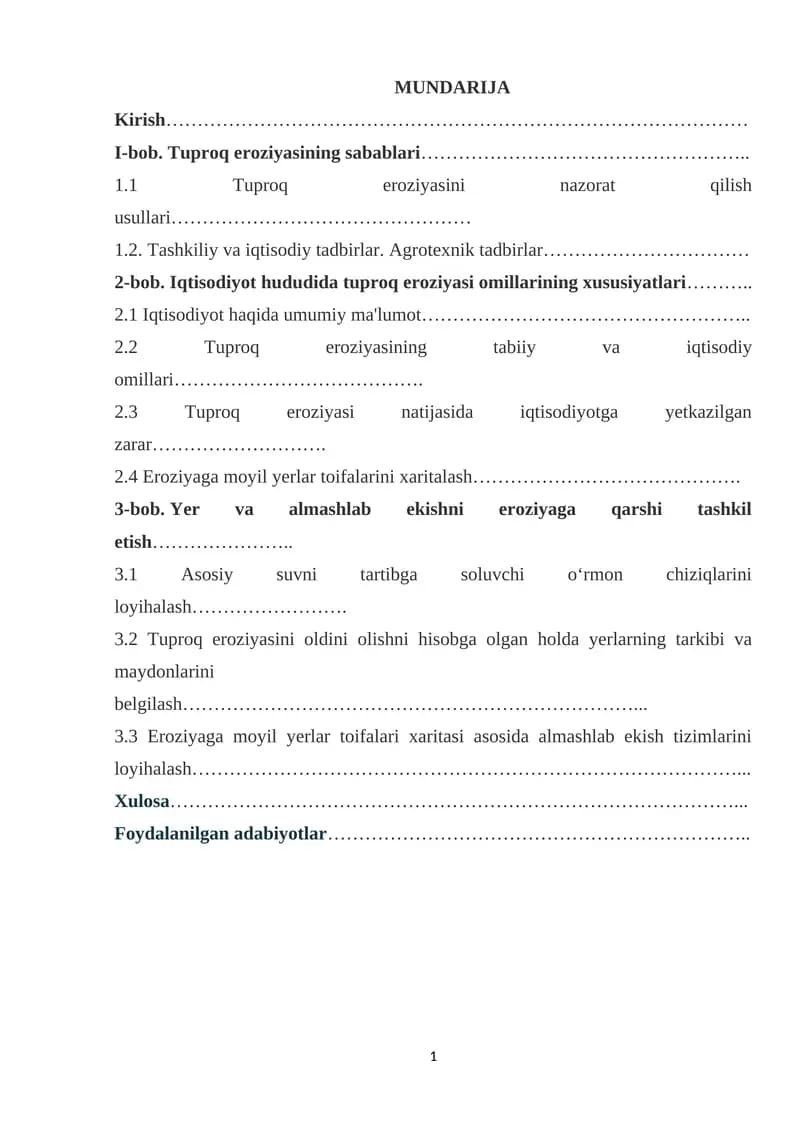 Tuproq Eroziyasining Sabablari