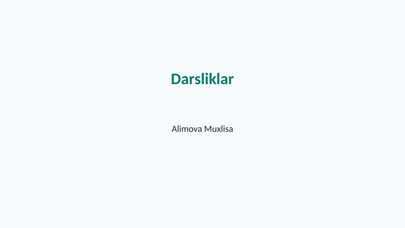 Darsliklar