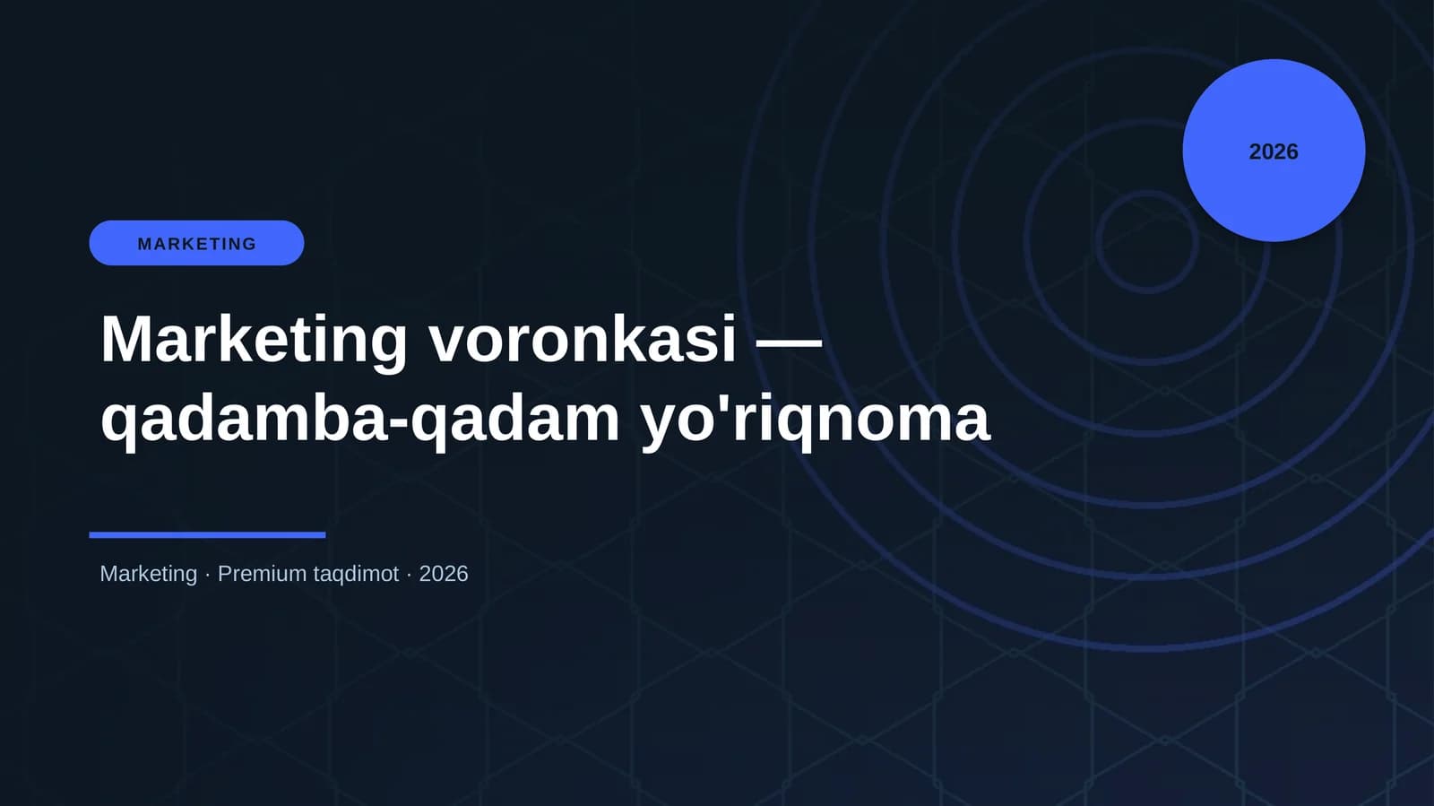 Marketing voronkasi — qadamba-qadam yo'riqnoma
