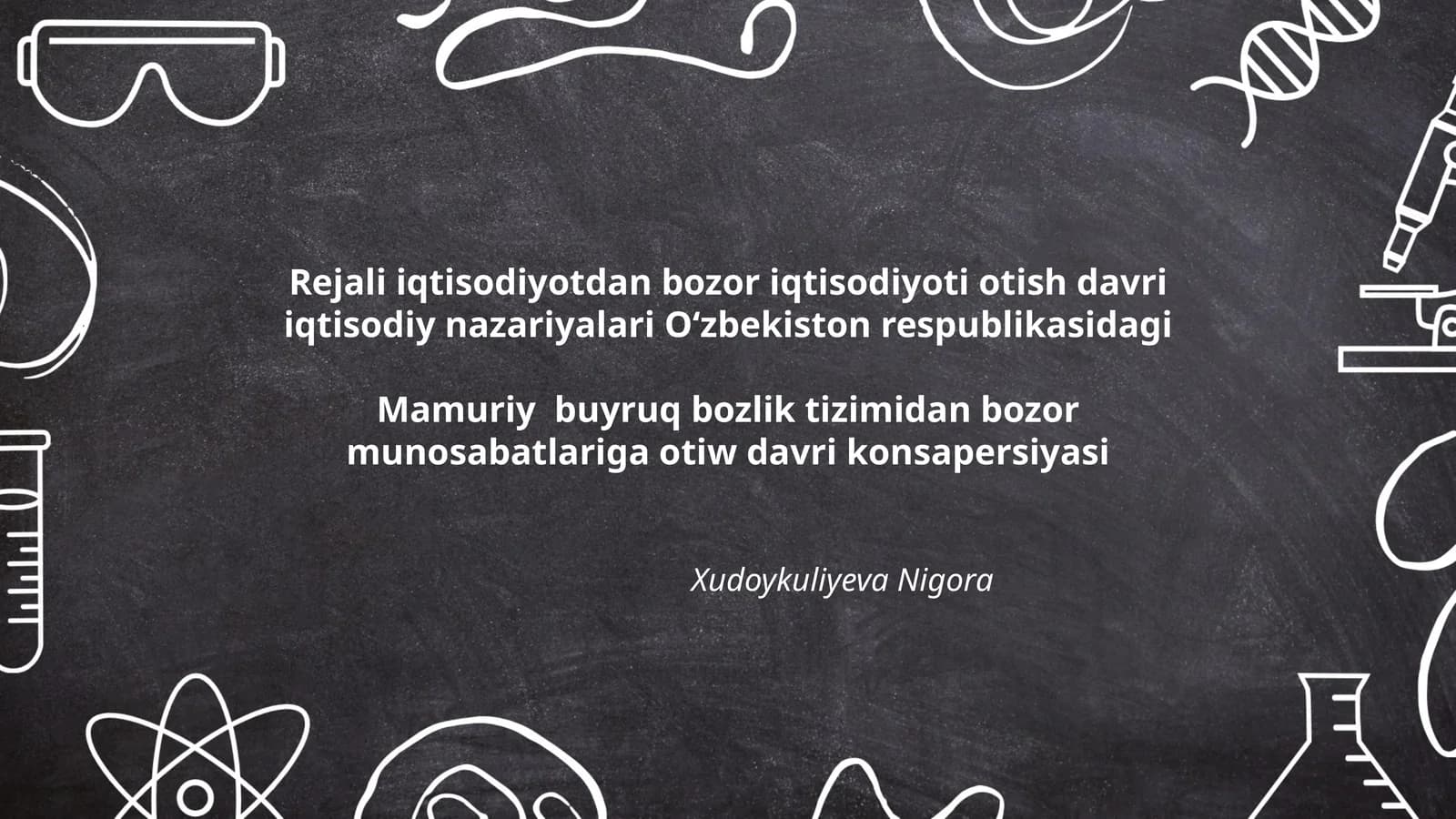 Mamuriy buyruq bozlik tizimidan bozor munosabatlariga otiw davri konsapersiyasi