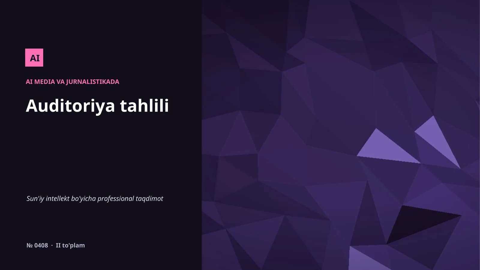 AI MEDIA VA JURNALISTIKADA