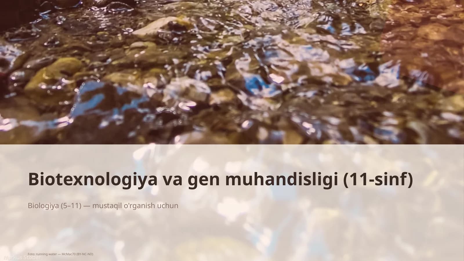 Biotexnologiya va gen muhandisligi (11-sinf)