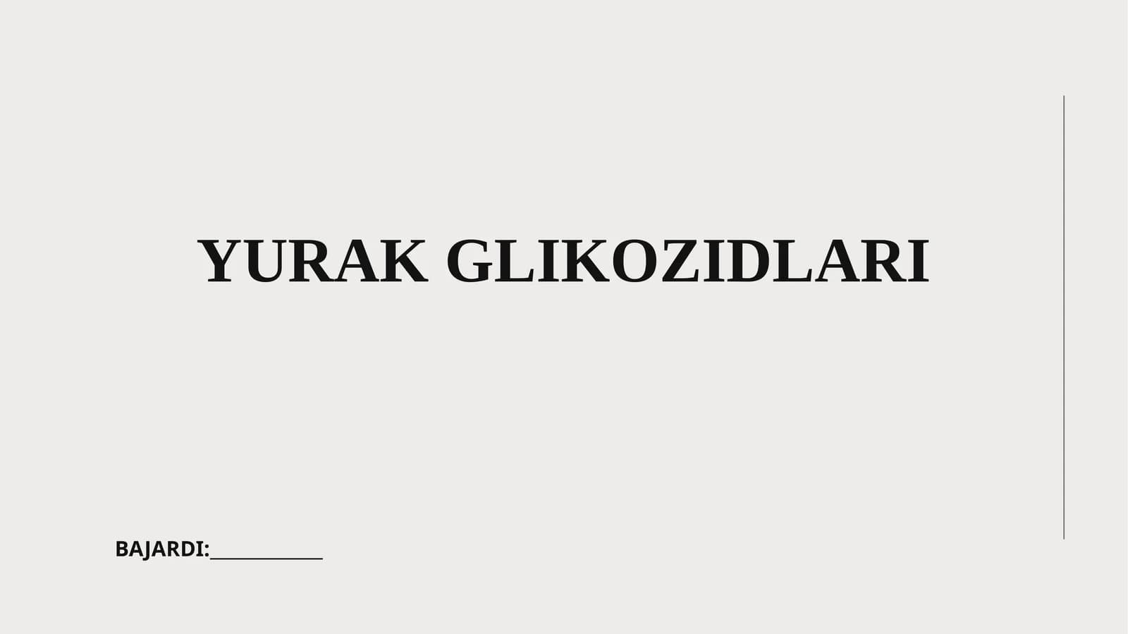 Yurak Glikozidlari