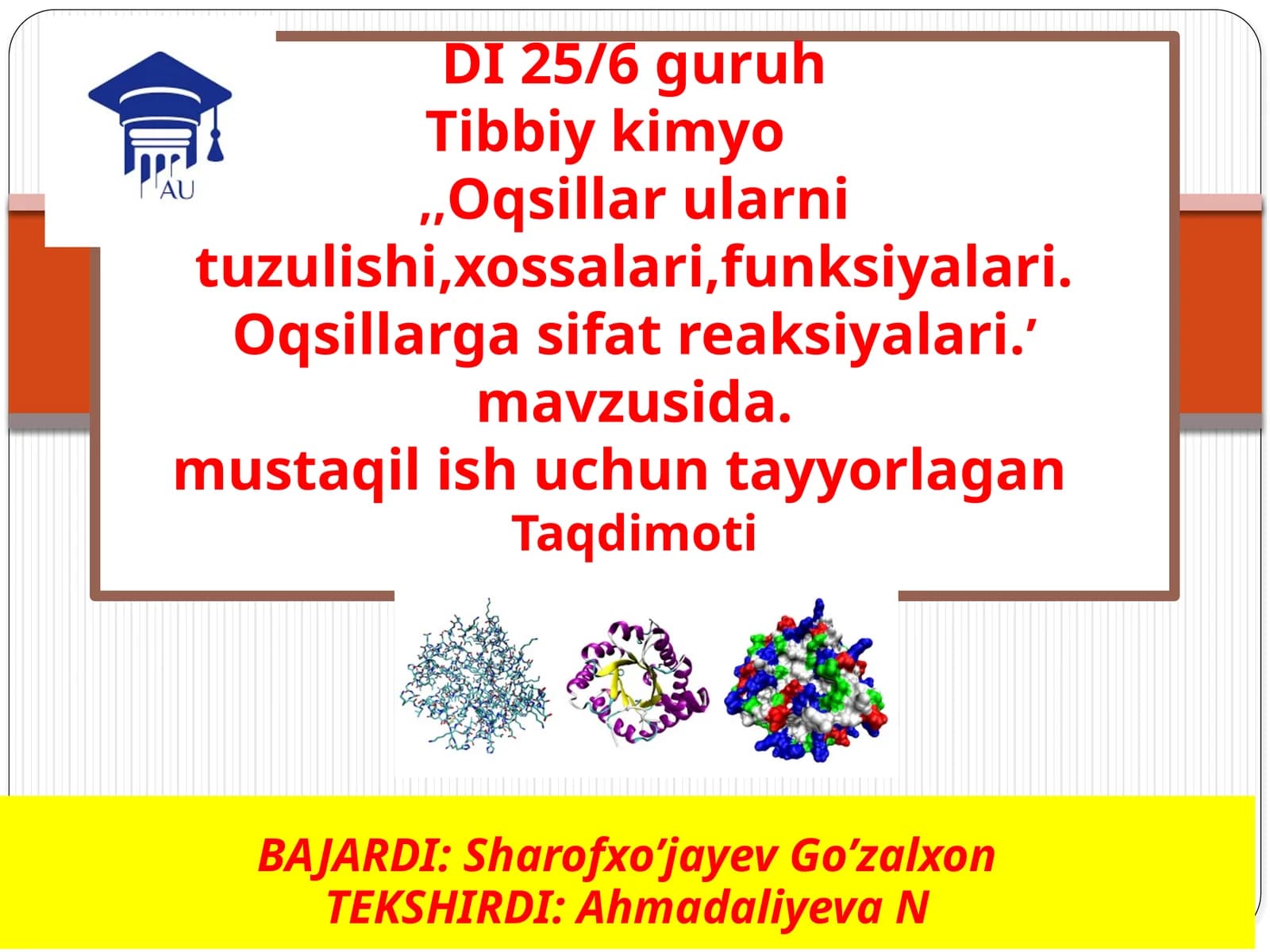 BAJARDI: Sharofxo’jayev Go’zalxon