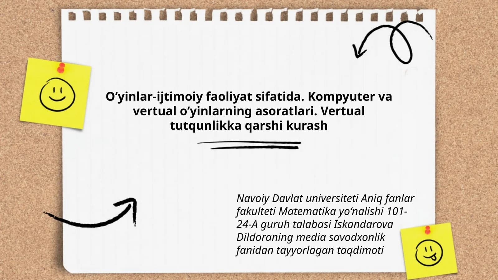 Media savodxonlik fanidan tayyorlagan taqdimoti