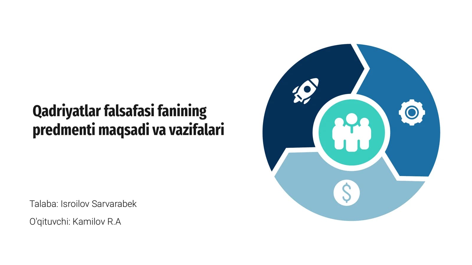 Qadriyatlar falsafasi fanining predmenti maqsadi va vazifalari