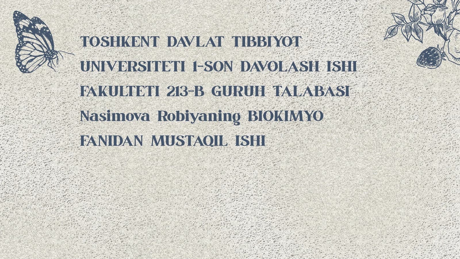BIOKIMYO FANIDAN MUSTAQIL ISHI MAVZU: ETANOL METABOLIZMI. ALDG FERMENTINING IZOFORMALARI