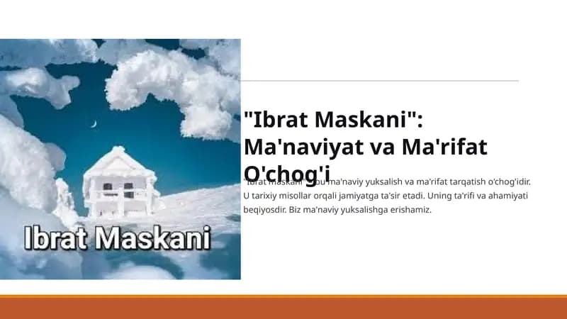 Ibrat Maskani