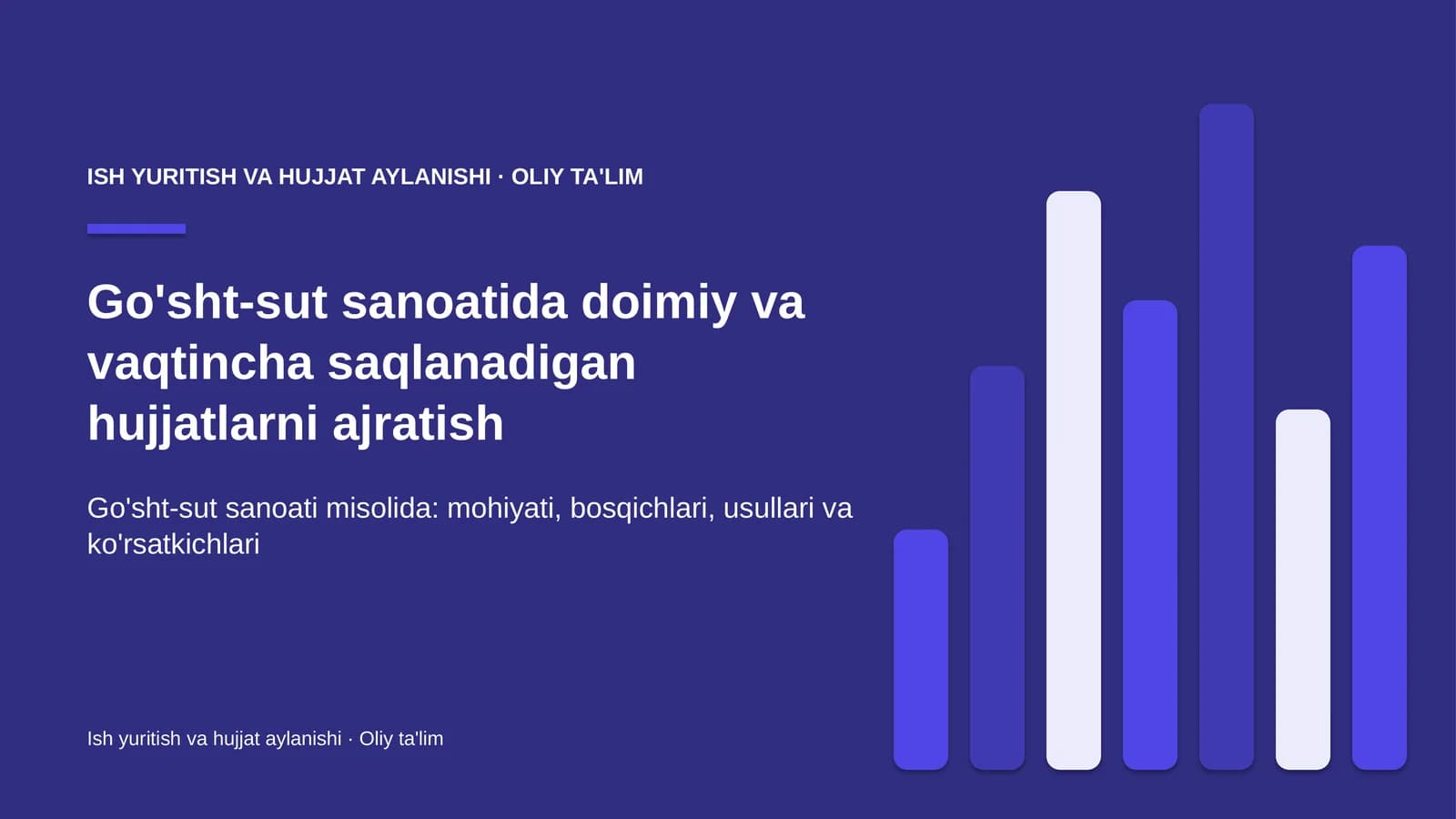 go'sht sut sanoatida doimiy va vaqtincha saqlanadigan hujjatlarni ajratish 4530
