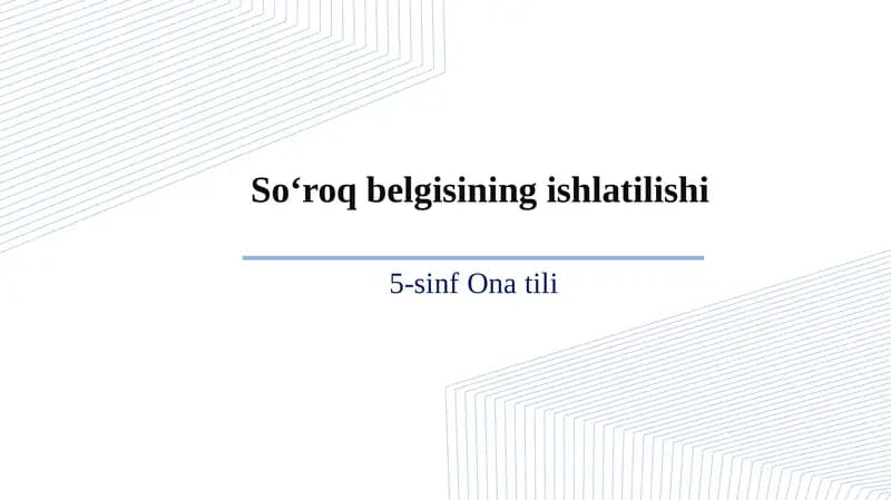 5-sinf Ona tili dars ishlanma