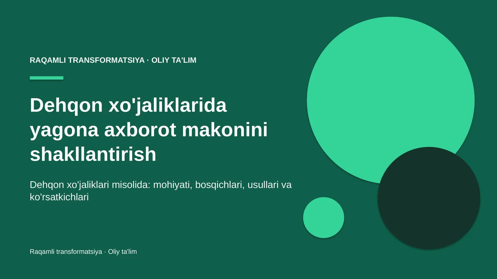 dehqon xo'jaliklarida yagona axborot makonini shakllantirish 2180