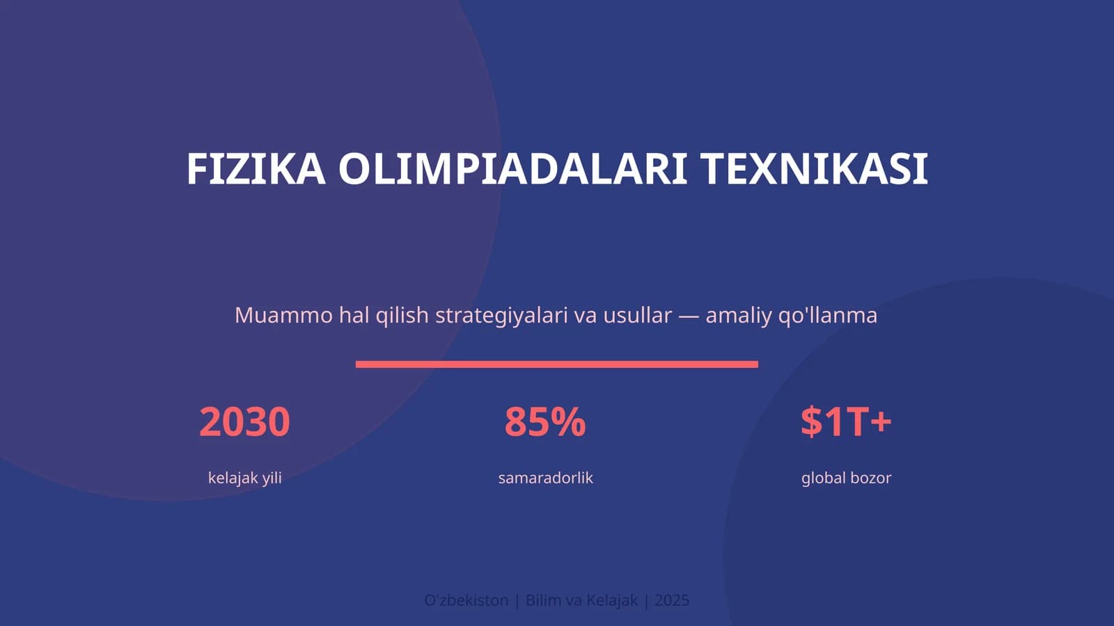 FIZIKA OLIMPIADALARI TEXNIKASI