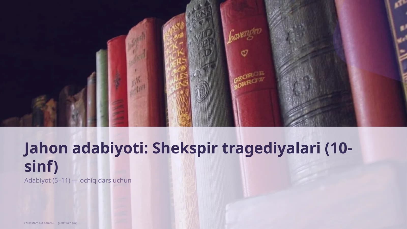 Shekspir tragediyalari (10-sinf)