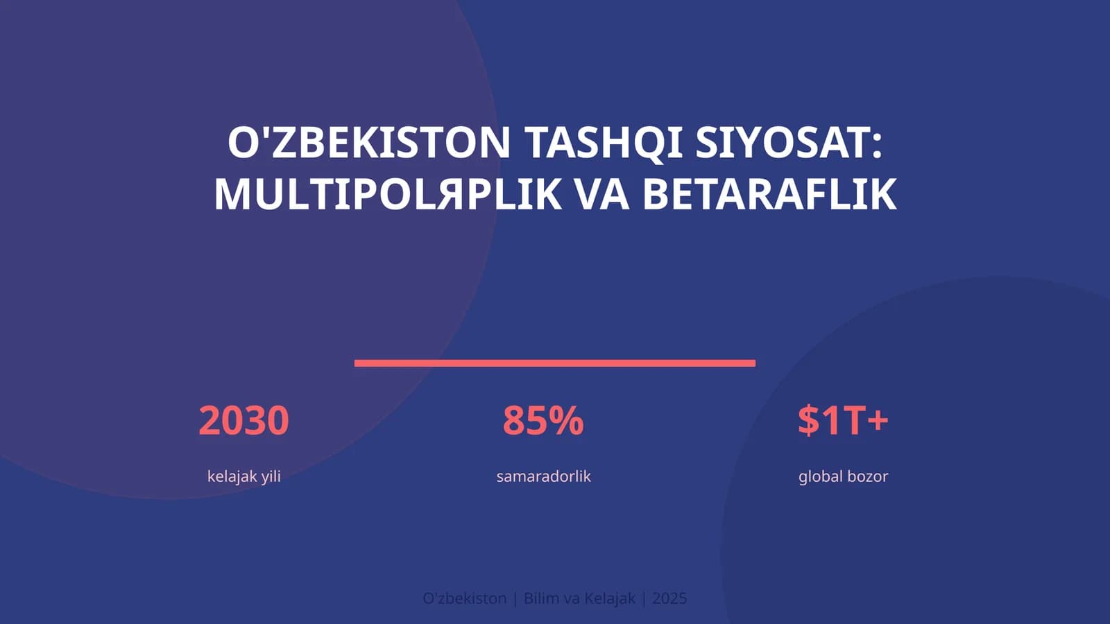 O'zbekiston tashqi siyosat: multipolяrlik va betaraflik