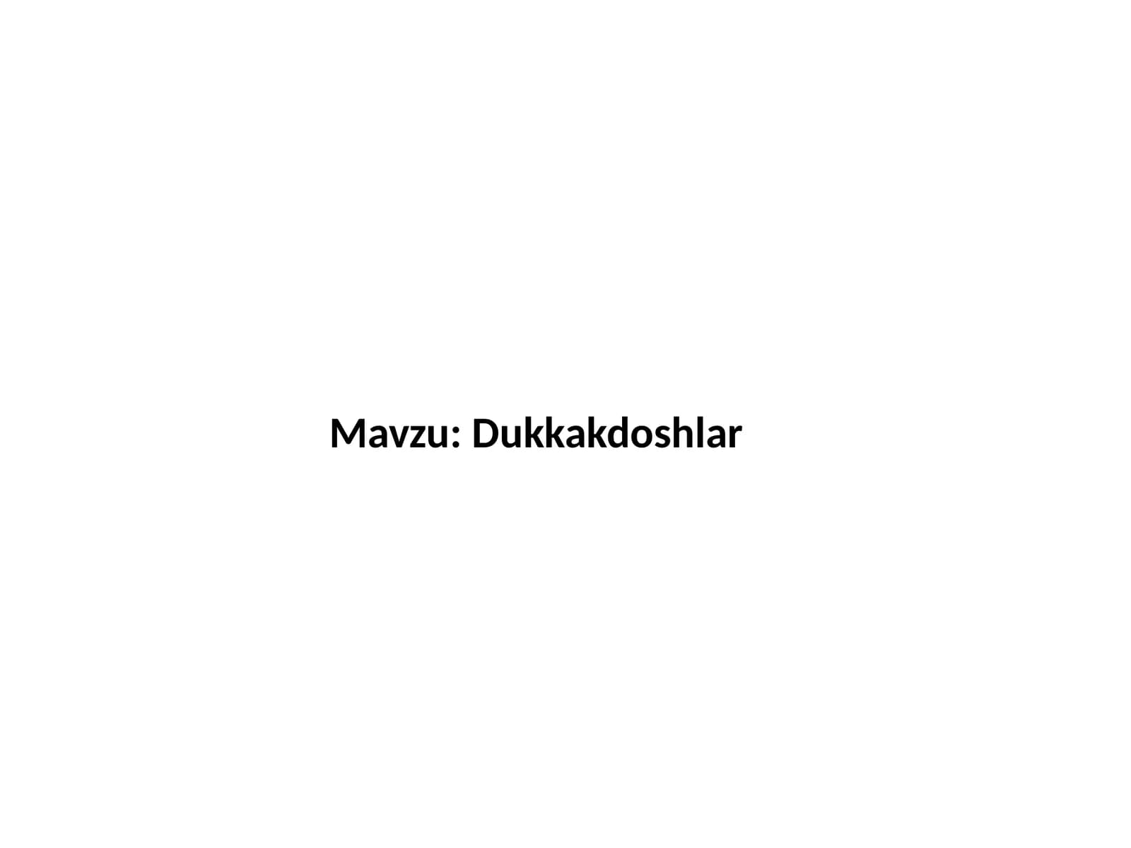 Dukkakdoshlar