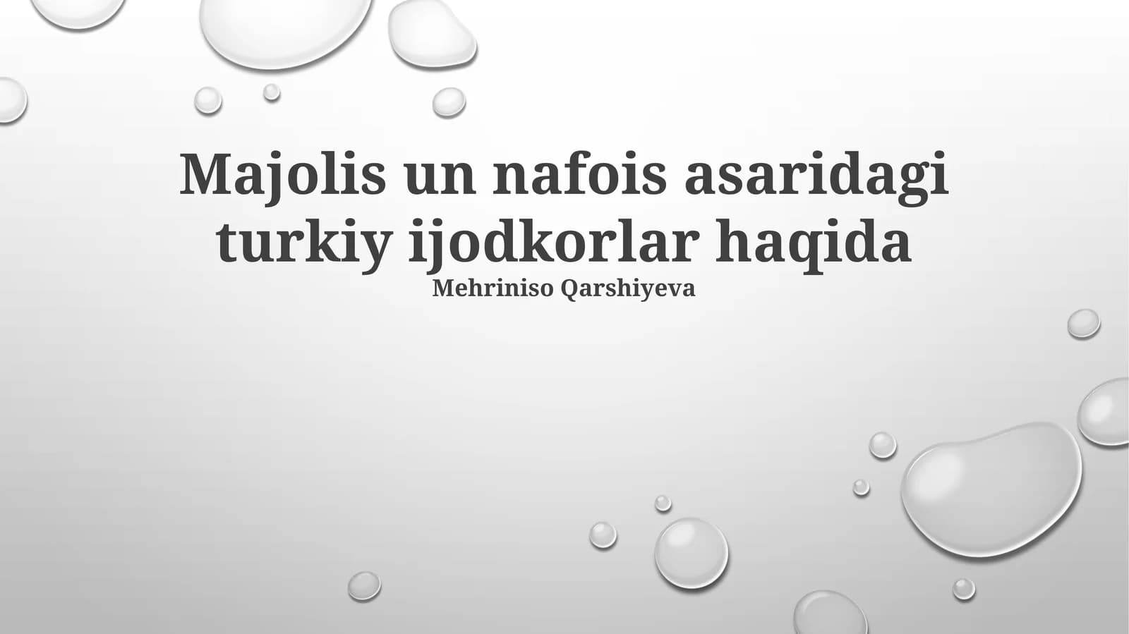 Majolis un nafois asaridagi turkiy ijodkorlar haqida