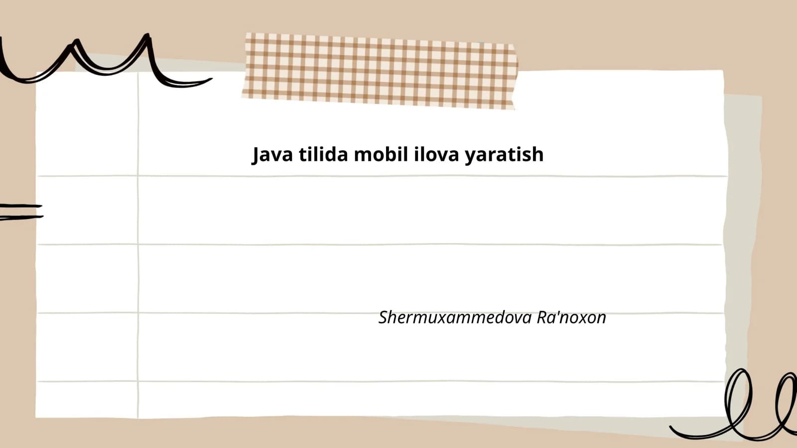 Java tilida mobil ilova yaratish