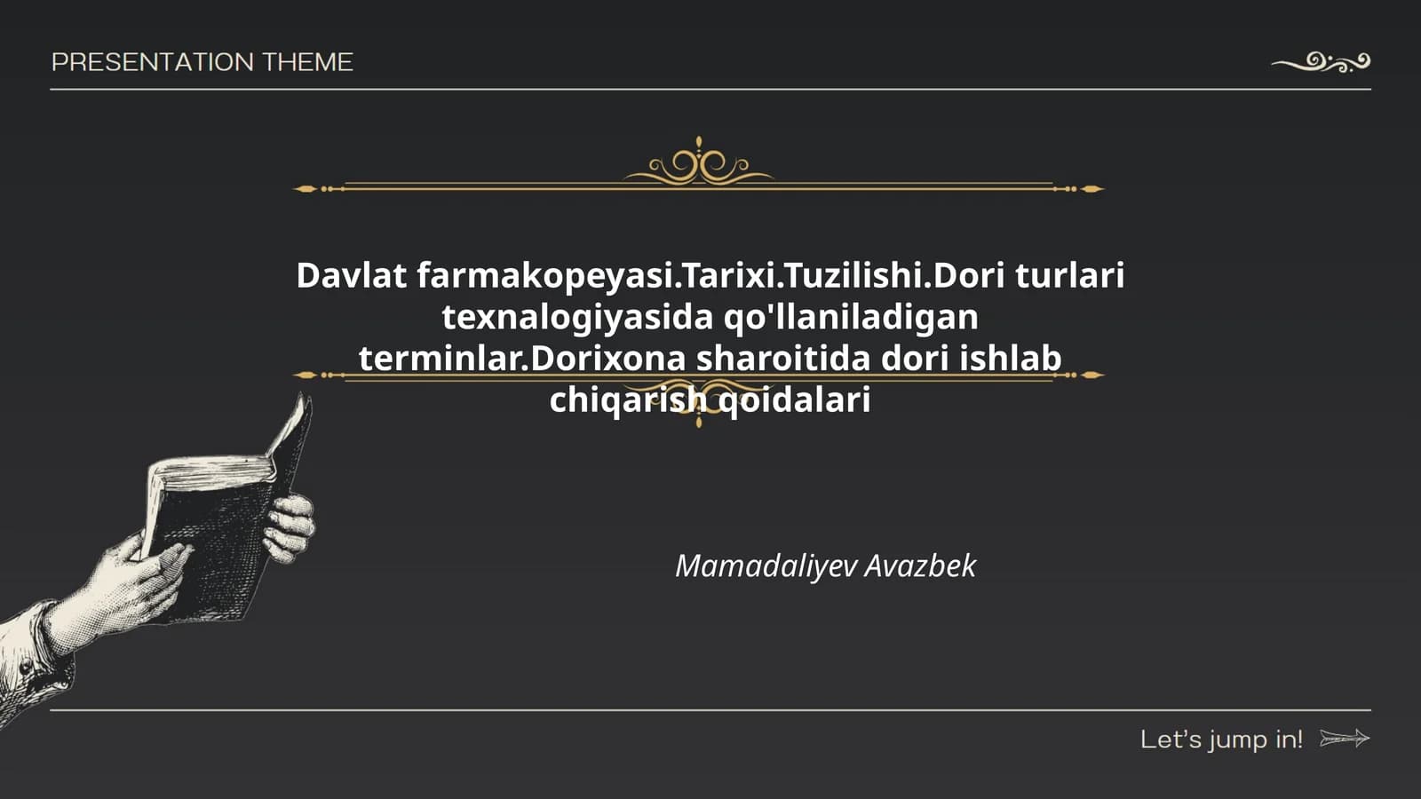 Davlat farmakopeyasi.Tarixi.Tuzilishi.Dori turlari texnalogiyasida qo'llaniladigan terminlar.Dorixona sharoitida dori ishlab chiqarish qoidalari