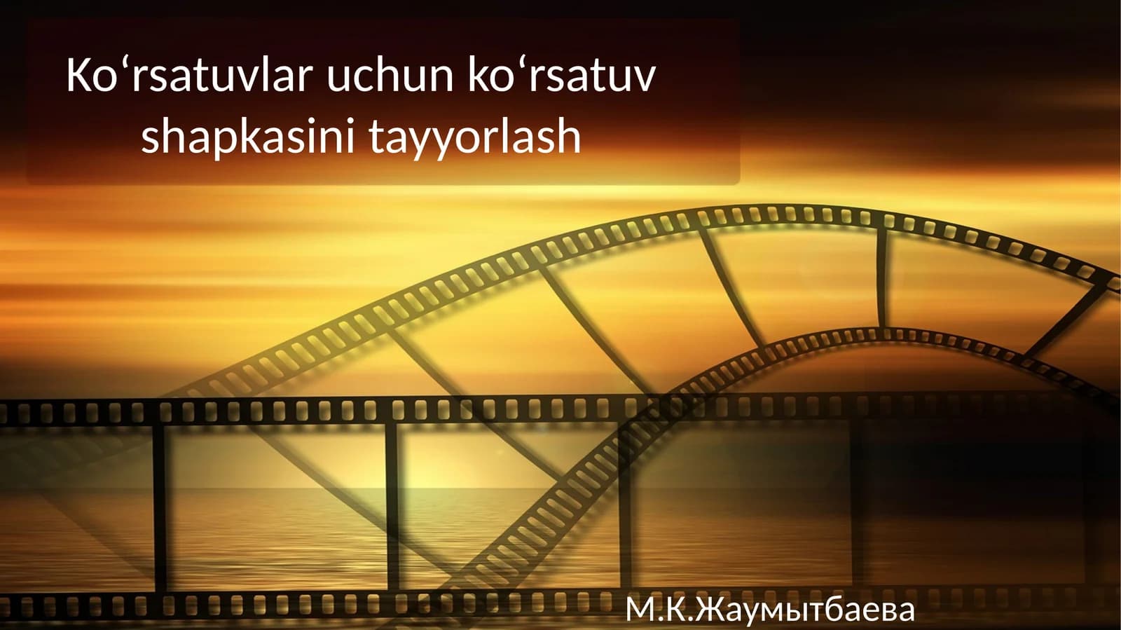 Ko‘rsatuvlaruchunko‘rsatuvshapkasinitayyorlash