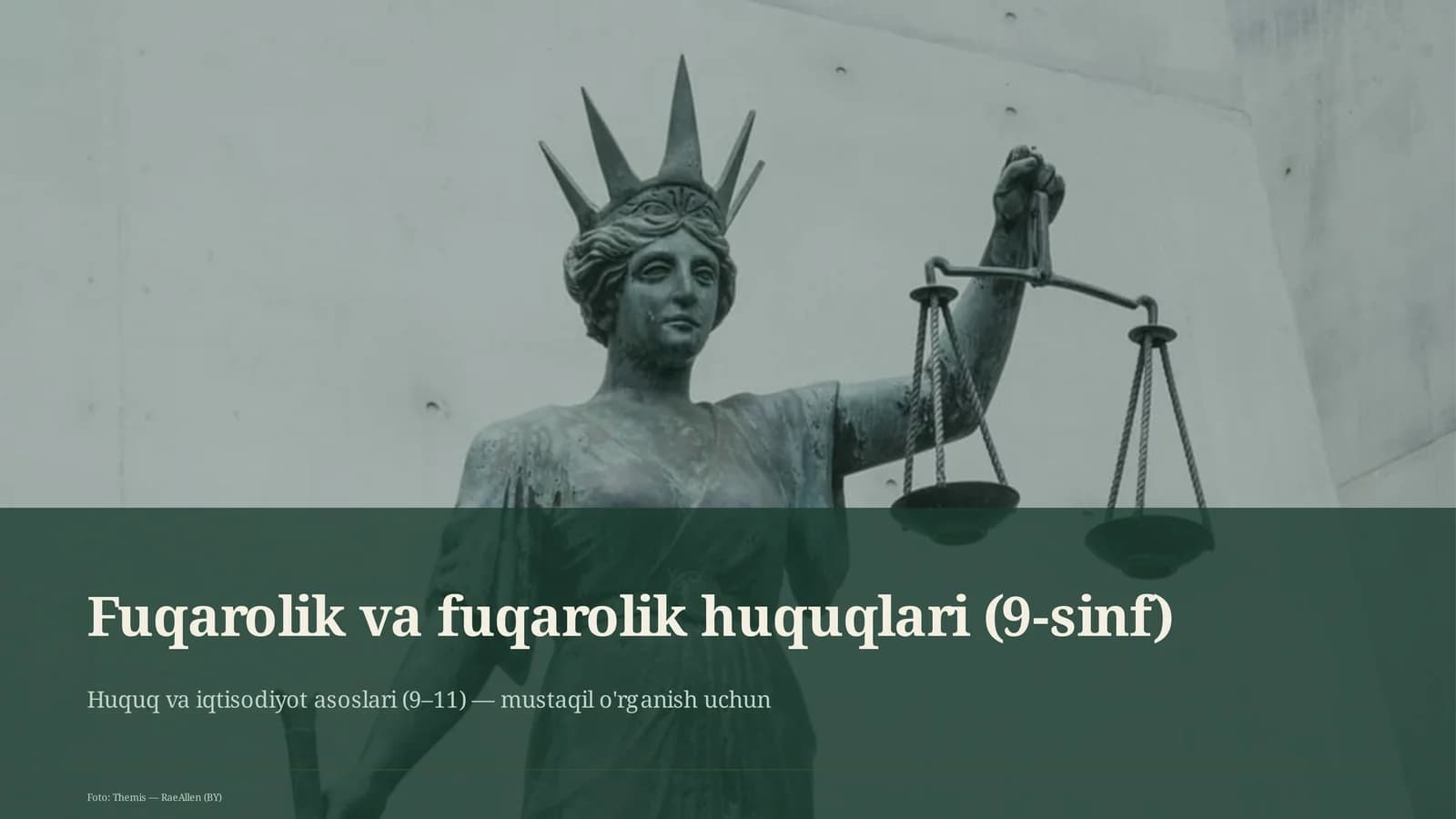 Huquq va iqtisodiyot asoslari (9–11)