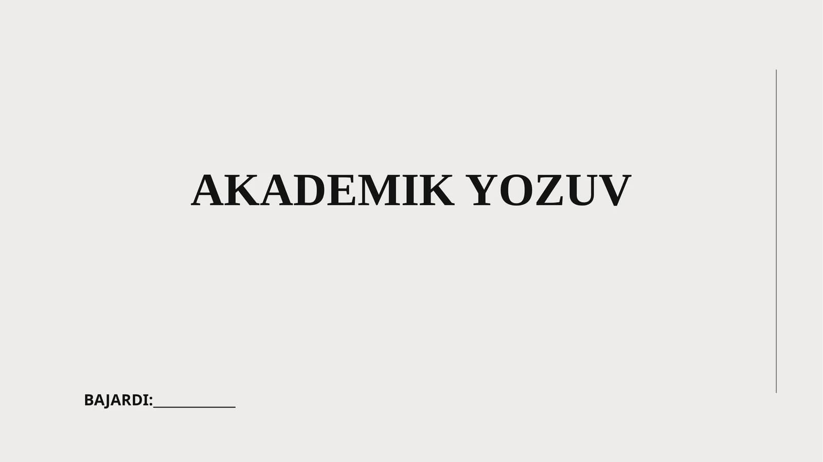 Akademik yozuv