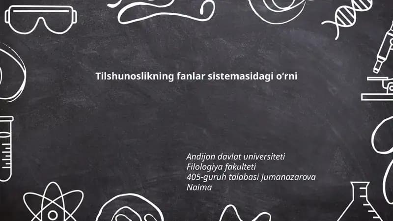 Tilshunoslikning fanlar sistemasidagi mavqei va vazifalari