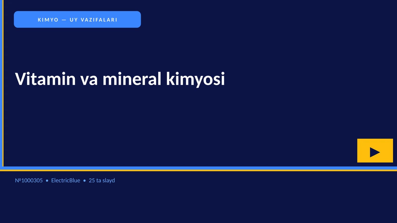 Vitamin va mineral kimyosi